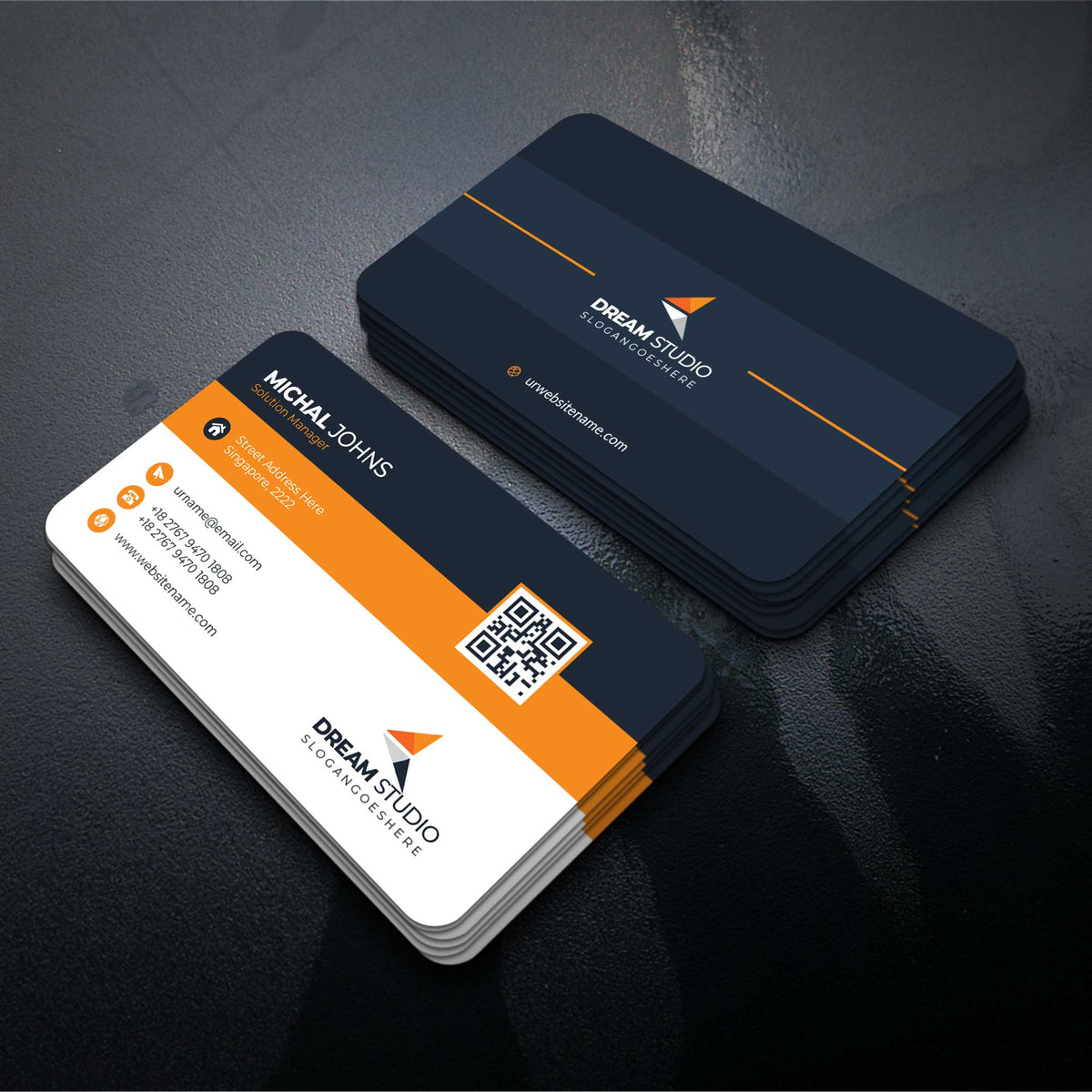 Gloss laminated business card design