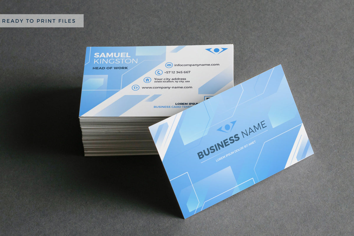 Matt laminated business card design