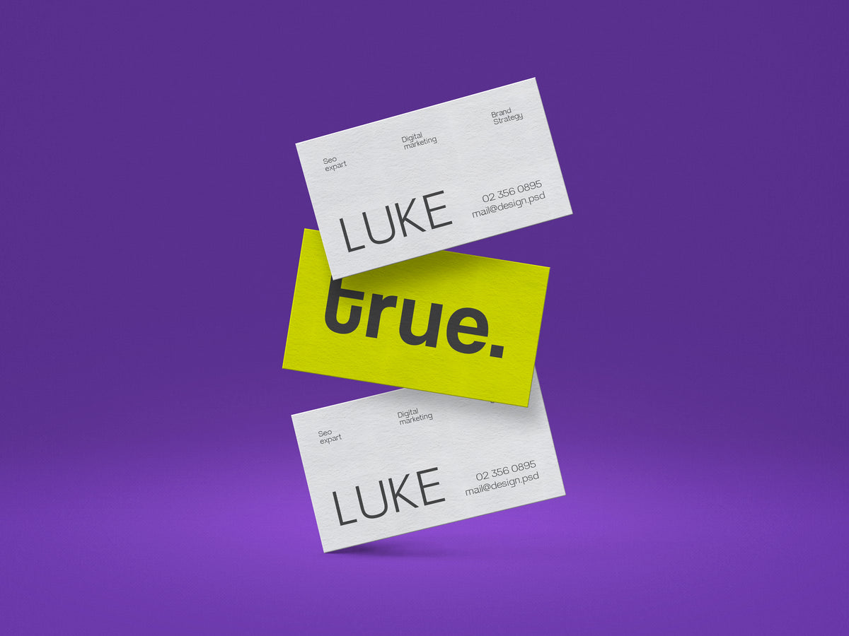Double-sided business card print example
